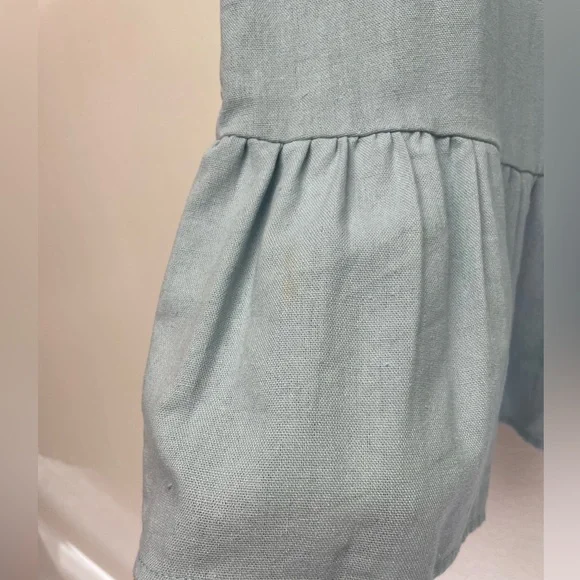 Adorable Blue Linen Dress - Picture 4 of 4
